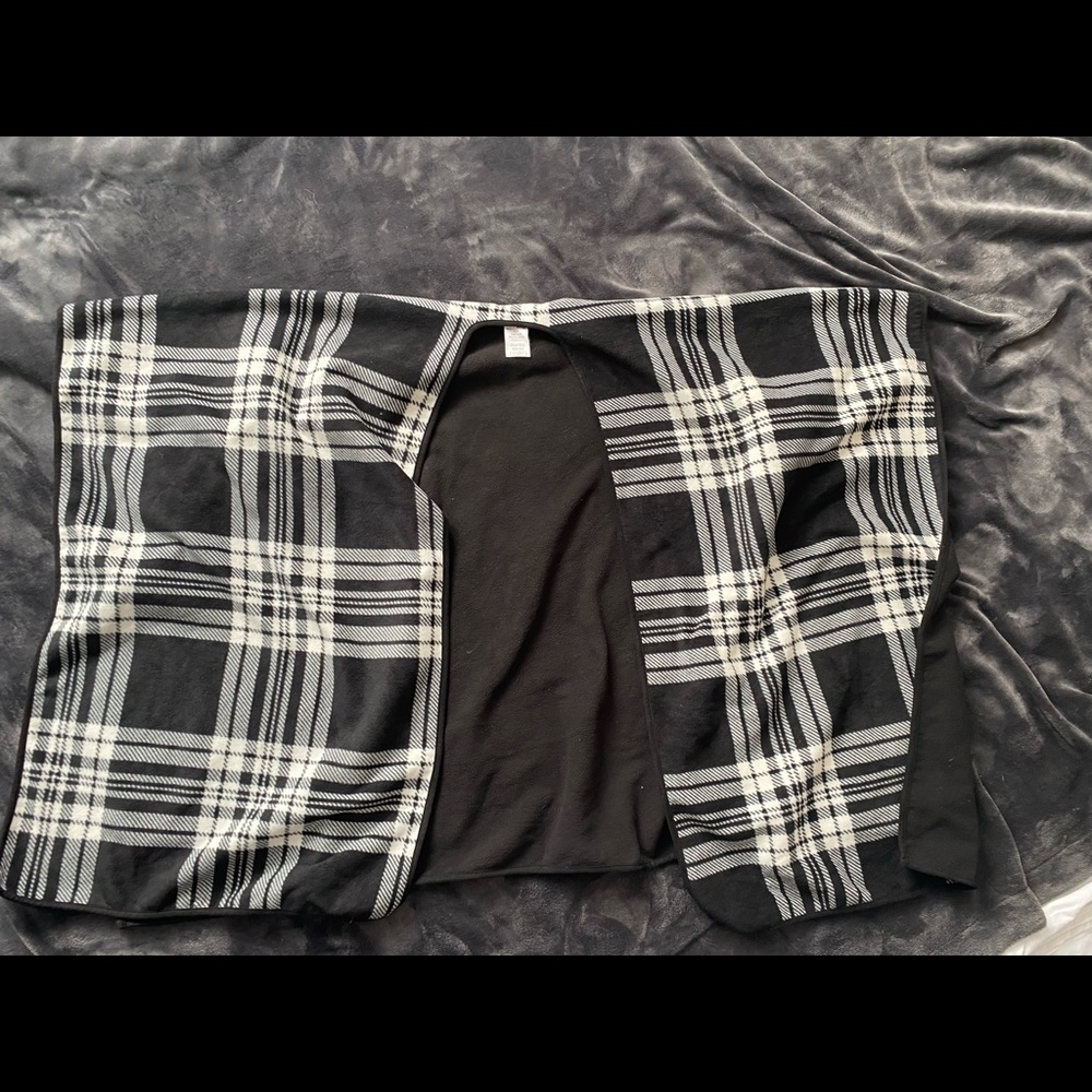 Woolrich reversible wool wrap shawl